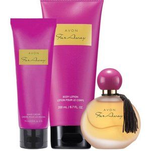 Set of 3 AVON FAR AWAY Fragrance, Body lotion & Hand cream New